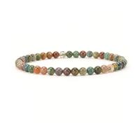 Cherry Tree Collection Bracelet élastique en perles de pierres précieuses | Perles rondes de 4 mm | Tailles S, M, L, Small, Pierre, Agate