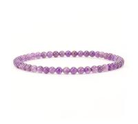Cherry Tree Collection Bracelet élastique en perles de pierres précieuses | Perles rondes de 4 mm | Tailles S, M, L, M, Pierre semi-précieuse, Agate