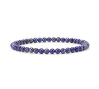 Cherry Tree Collection Bracelet élastique en perles de pierres précieuses | Perles rondes de 4 mm | Tailles S, M, L, Small, Pierre, Agate