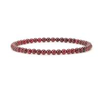 Cherry Tree Collection Bracelet élastique en perles de pierres précieuses | Perles rondes de 4 mm | Tailles S, M, L, M, Pierre, Agate