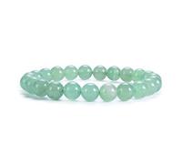 Cherry Tree Collection Naturel Pierre précieuse de pierres semi-précieuses Perles Bracelet extensible 8 mm Perles rondes 17,8 cm, Green Aventurine