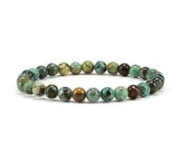 Cherry Tree Collection - Petite, moyenne, grande taille - Bracelets de perles en pierres précieuses pour femmes, hommes et adolescents - Perles rondes de 6 mm, M, Pierre précieuse, Jaspe