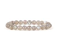 Cherry Tree Collection - Petite, moyenne, grande taille - Bracelets de perles en pierres précieuses pour femmes, hommes et adolescents - Perles rondes de 6 mm, Small, Élastique, Labradorite