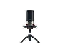 CHERRY UM 6.0 ADVANCED Microphone de Table USB Noir/Argent, 24 bit/96 kHz, Cardioïde/Omnidirectionnel, SPL 120dB, Sortie Casque, Câble 2.5m