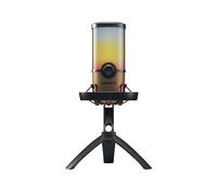 CHERRY UM 9.0 PRO RGB, Microphone USB avec rétro-éclairage RGB, pour le gaming, Streaming, ASMR, 4 caractéristiques de directivité, Compatible avec PC/Mac/PS4/PS5, Noir cuivré