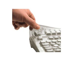 CHERRY WetEx Couvercle de Protection pour Clavier G84-5200, 104 Touches, Résistant aux Liquides et Poussières, Épaisseur 0.25mm, -40°C à 70°C