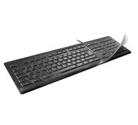 CHERRY WetEx, Film de Protection Flexible pour Clavier CHERRY KC 1000 SC/SC-Z, SECURE BOARD 1.0, Format ISO, Protège-Clavier Fiable contre les Salissures dues aux Liquides, Poussières, Débris