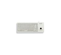 CHERRY XS Trackball G84-5400LUMDE-0 : Clavier USB QWERTZ Allemand, Trackball Intégré, 89 Touches, Câble 2.5m, Gris, Usage Universel