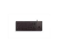 CHERRY XS Trackball G84-5400LUMEU-2 : Clavier USB QWERTY US 88 Touches avec Trackball, Câble 2.5m, Universel, Noir, Dimensions 374x139x20mm