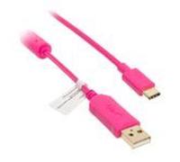 Cherry Xtrfy Câble USB-C vers USB-A pour clavier, standard, Braided - rose