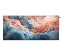 CHERRY XTRFY GP5, Tapis de Souris de Gaming en Tissu XL (920 x 400 x 3 mm), Surface Lisse Rapide et Précise, Bords Cousus, Antidérapant, Lavable en Machine, Bleu Amnis