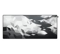 CHERRY XTRFY GP5, Tapis de Souris de Jeu XL (920 x 400 x 3 mm), Speed-Pad Lisse pour la Précision, Bords Cousus, Antidérapant, Lavable en Machine, Litus White