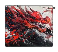 CHERRY XTRFY GP6, Tapis De Souris Gaming en Tissu (460 x 400 x 4 mm), pour Plus De Précision, Surface Ultra-Lisse, Base en Caoutchouc Extra-Douce, Hydrus Red