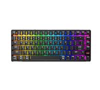 CHERRY XTRFY K33 Clavier de jeu compact sans fil 75 % Mem-Mechanical Multipériphérique, Bluetooth, 2,4 GHz et mode filaire, éclairage RGB, IP54 résistant à la poussière et aux éclaboussures (Noir)
