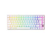 Cherry XTRFY K33 Compact Wireless, Clavier Gaming sans Fil Mem-chanical 75%, Multi-Appareils, Rétroéclairage RGB, IP54 Résistant à la Poussière et Aux Éclaboussures, Disposition FR (AZERTY), Blanc