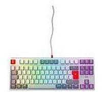 CHERRY XTRFY K4V2 - Retro Edition - clavier - RGB - 80% - TKL - backlit - USB - QWERTY - US - commutateur : CHERRY MX2A Red - gris