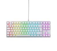 Cherry XTRFY K4V2 TKL, Clavier De Jeu Filaire sans Pavé Numérique, Disposition Allemande (QWERTZ), Éclairage RGB, Commutateurs Mécaniques MX2A Red, Blanc