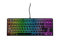 CHERRY XTRFY K4V2 TKL, Clavier De Jeu Filaire sans Pavé Numérique, Disposition Pan-Nordique (QWERTY), Éclairage RGB, Commutateurs Mécaniques MX2A Red, Noir