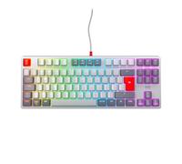 CHERRY XTRFY K4V2 TKL, Clavier De Jeu Filaire sans Pavé Numérique, Disposition Pan-Nordique (QWERTY), Éclairage RGB, Commutateurs Mécaniques MX2A Red, Rétro