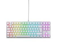CHERRY XTRFY K4V2 TKL, Clavier De Jeu Filaire sans Pavé Numérique, Disposition UK (QWERTY), Éclairage RGB Réglable, Commutateurs Mécaniques MX2A Red, Blanc