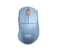 CHERRY XTRFY M64 WIRELESS Souris de Gaming Sans Fil Ultralégère, Sans Fil 2,4 GHz, Optimisée pour les esports, Forme Ergonomique avec Front Ultra Plat, Bleue