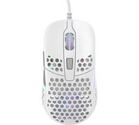 Xtrfy M42 RGB, souris filaire de gaming ultralégère, capteur 3389 Pixart ultramoderne, boîtier modulaire (2 dimensions incl.), rétro-éclairage RGB réglable, White Edition