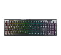 CHERRY XTRFY MX 10.1 - Clavier - 100% - full size - avec affichage - rétroéclairé - sans fil - 2.4 GHz, USB-C, Bluetooth - QWERTZ - Allemand - commutateur : CHERRY MX Low Profile 2.0 Red - noir