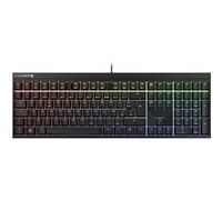 CHERRY MX 2.0S, Clavier de Jeu Mécanique avec Éclairage RGB, Disposition Française (AZERTY), Filaire, Conçu en Allemagne, Commutateurs MX2A Red, Noir