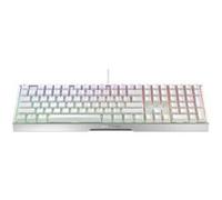 CHERRY XTRFY MX 3.1, clavier de jeu mécanique, Disposition allemande (QWERTY), rétro-éclairage RGB, boîtier alu, port USB-A, MX2A BROWN Switches, blanc