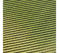 Cherrynight Tissu Mixte en Fiber de Carbone Kevlar, 3K 200gsm 2x2 Rouge/Bleu/Jaune, sergé 20 "/50cm, Tissu Hybride en Fiber d'aramide, 1 pièce (Color : Yellow, Size : 50cm witdh x 1.5m)