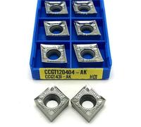 Cherrynight XLJP 10Pcs/Box CCGT060202 CCGT060204 CCGT060208 AK H01 Aluminum Turning Tool Lathe Tool Cutting Tools (Size : CCGT 060202-AK HO1)