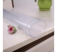 Cherrynight XLJP 1PC Matte Transparent PVC Table Cloth Frosted Table Top Protective Cover Waterproof Kitchen Pattern Oil Table Cloth Glass Soft Cloth Thickness 1.0mm(65x150cm)