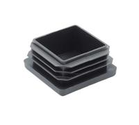 Cherrynight XLJP Lot de 2 ou 4 Bouchons carrés en Plastique PE Noir for Tubes et tuyaux, Embouts rectangulaires, Bouchons for Pieds de Table et de Chaise(90x90mm,2Pcs)