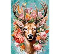 CherryPazzi Puzzle 1000 pièces : Cerf en Fleurs