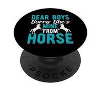 Chers garçons, désolée, C'est à Moi, à Cheval PopSockets PopGrip Adhésif