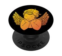 Chérubin - Joli bébé Ange chrétien - Église, Cupidon - Aura PopSockets PopGrip Adhésif