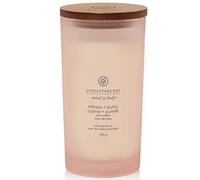 Chesapeake Bay Bougie parfumée | Bougie d’aromathérapie en pot en verre Calme + Pureté (Eau de Rose) grand modèle | Temps de combustion : jusqu’à 82 heures | Collection Mind & Body