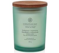 Chesapeake Bay Bougie parfumée | Bougie d’aromathérapie en pot en verre Équilibre + Harmonie (Fleur de Nénuphar Poire) moyen modèle | Temps de combustion : jusqu’à 57 heures | Collection Mind & Body
