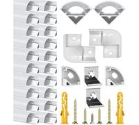 Chesbung Profilé led diffuseur led - 20x1mètre Aluminium Profilé V-forme pour Bandes à LED, Compact Finition Professionnelle avec Blanc Laiteux Couvercle,Embouts,Clips de Montage en Métal