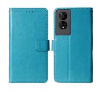 Cheshaoping Flip Premium Retro Business Book Stand Cuir Housse Coque Etui Cas Couverture Protecteur Téléphone Case Portefeuille TPU Silicone Cover pour TCL 50 SE (Bleu)