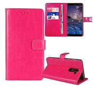 Cheshaoping Flip Premium Retro Business Book Stand Cuir Housse Coque Etui Cas Couverture Protecteur Téléphone Case Portefeuille TPU Silicone Cover pour Infinix Smart 20 / X6840B (Rose)