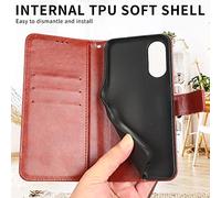 Cheshaoping Flip Premium Retro Business Book Stand Cuir Housse Coque Etui Cas Couverture Protecteur Téléphone Case Portefeuille TPU Silicone Cover pour DOOGEE S200 Ultra 5G (Rose)