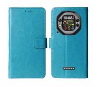 Cheshaoping Flip Premium Retro Business Book Stand Cuir Housse Coque Etui Cas Couverture Protecteur Téléphone Case Portefeuille TPU Silicone Cover pour OSCAL Tank 1 6.78" (Bleu)