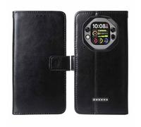 Cheshaoping Flip Premium Retro Business Book Stand Cuir Housse Coque Etui Cas Couverture Protecteur Téléphone Case Portefeuille TPU Silicone Cover pour OSCAL Tank 1 6.78" (Noir)