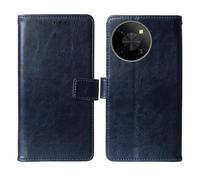 Cheshaoping Flip Premium Retro Business Cuir Housse Coque Etui Cas Couverture Protecteur Téléphone Case Portefeuille Cover pour Gigaset GP20 6.67" (Bleu Fonce)