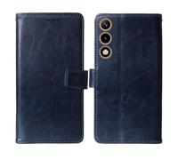 Cheshaoping Flip Premium Retro Business Cuir Housse Coque Etui Cas Couverture Protecteur Téléphone Case Portefeuille Cover pour Hammer Ventus 5G 6.77" (Bleu Fonce)