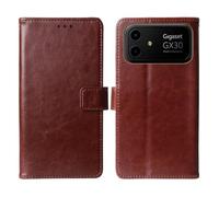 Cheshaoping Flip Premium Retro Business Cuir Housse Coque Etui Cas Couverture Protecteur Téléphone Case Portefeuille Cover pour Gigaset GX30 6.58" (Brun)