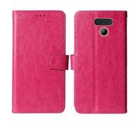 Cheshaoping Flip Premium Retro Business Cuir Housse Coque Etui Cas Couverture Protecteur Téléphone Case Portefeuille Cover pour Panasonic KX-TF400EXB 2.4" (Rose)
