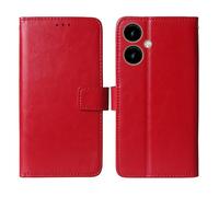 Cheshaoping Flip Premium Retro Business Cuir Housse Coque Etui Cas Couverture Protecteur Téléphone Case Portefeuille Cover pour SPC ZEUS 2 5" (Rouge)