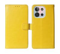 Cheshaoping Flip Premium Retro Business Cuir Housse Coque Etui Cas Couverture Protecteur Téléphone Case Portefeuille Cover pour Novey Force F15 6.56" (Jaune)